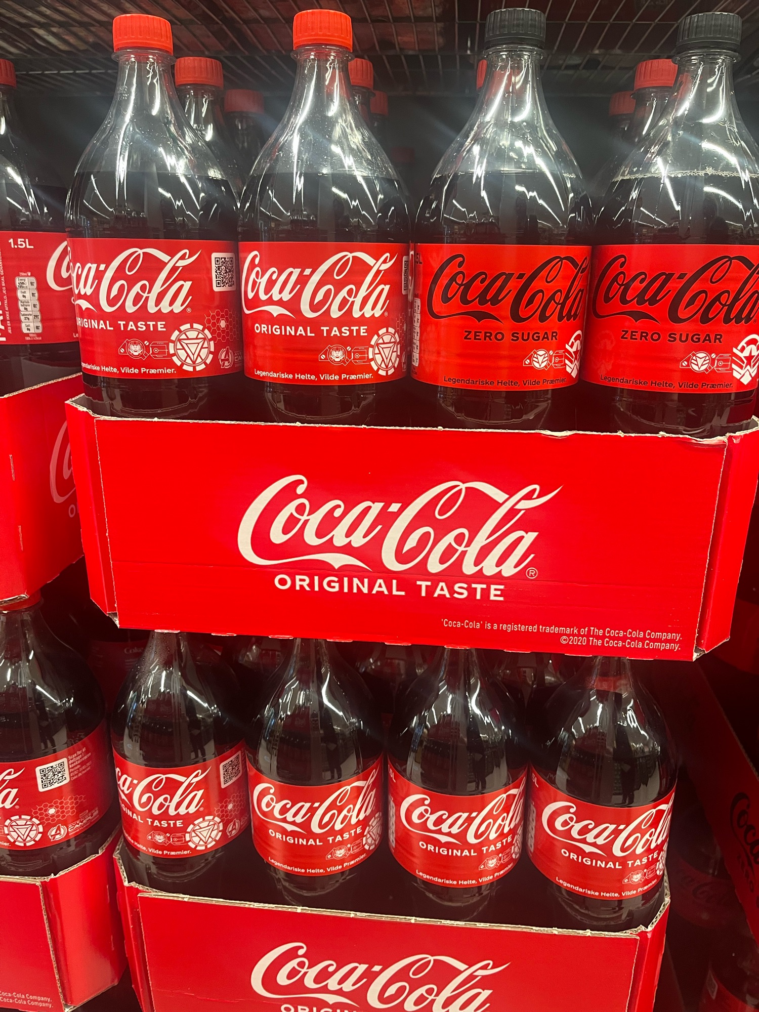 Coca-cola eller Coca-cola Zero 10,95,- plus pant