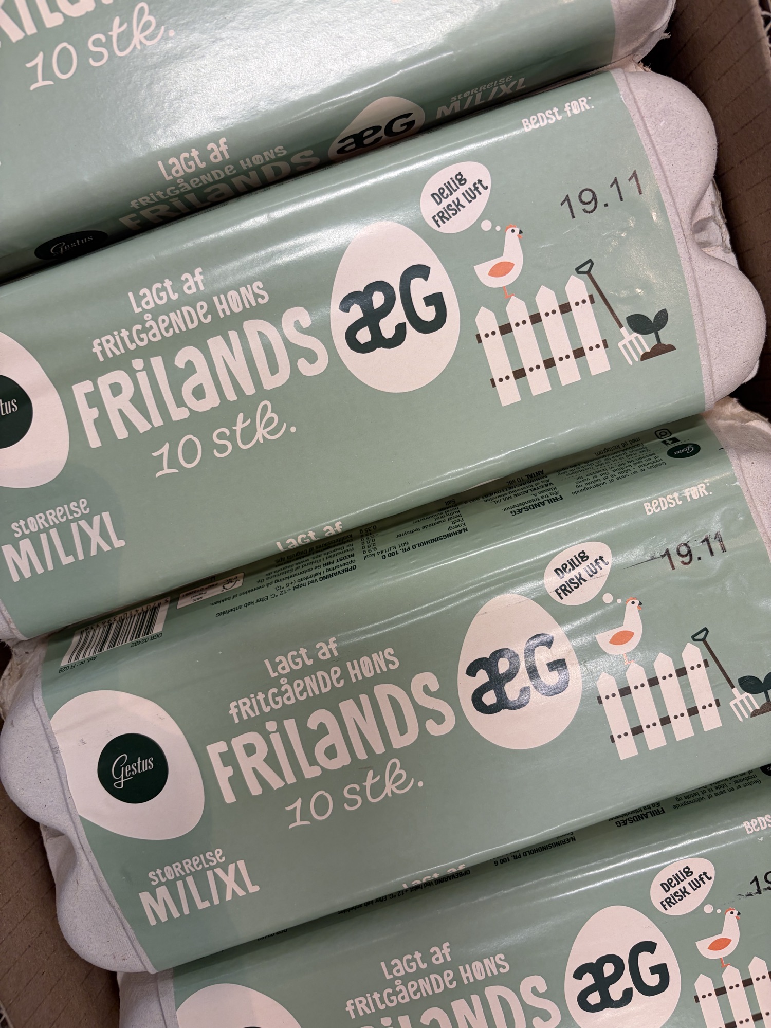 Frilands æg 20,-